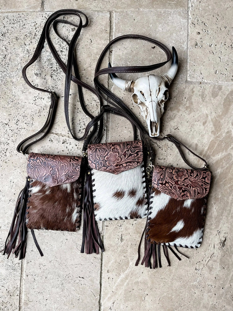 WESTERN LEATHER PHONE CROSSBODY