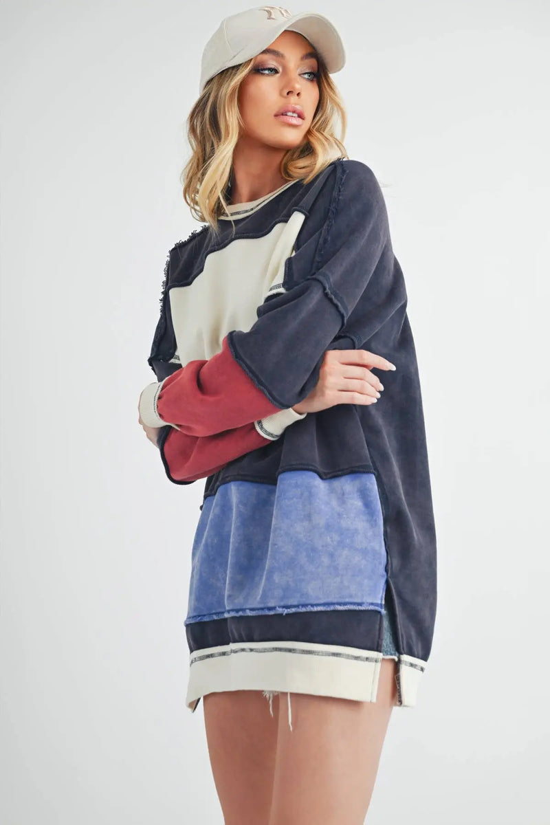 RUGBY COLOR BLOCK PULLOVER