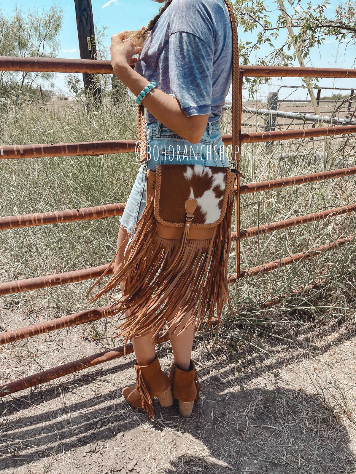 THE ANTONIO COWHIDE LEATHER TASSEL CROSSBODY