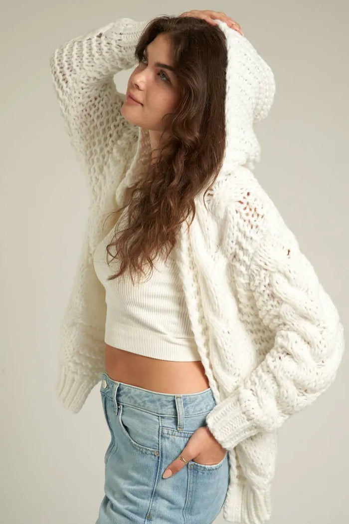 CABLE KNIT CARDIGAN