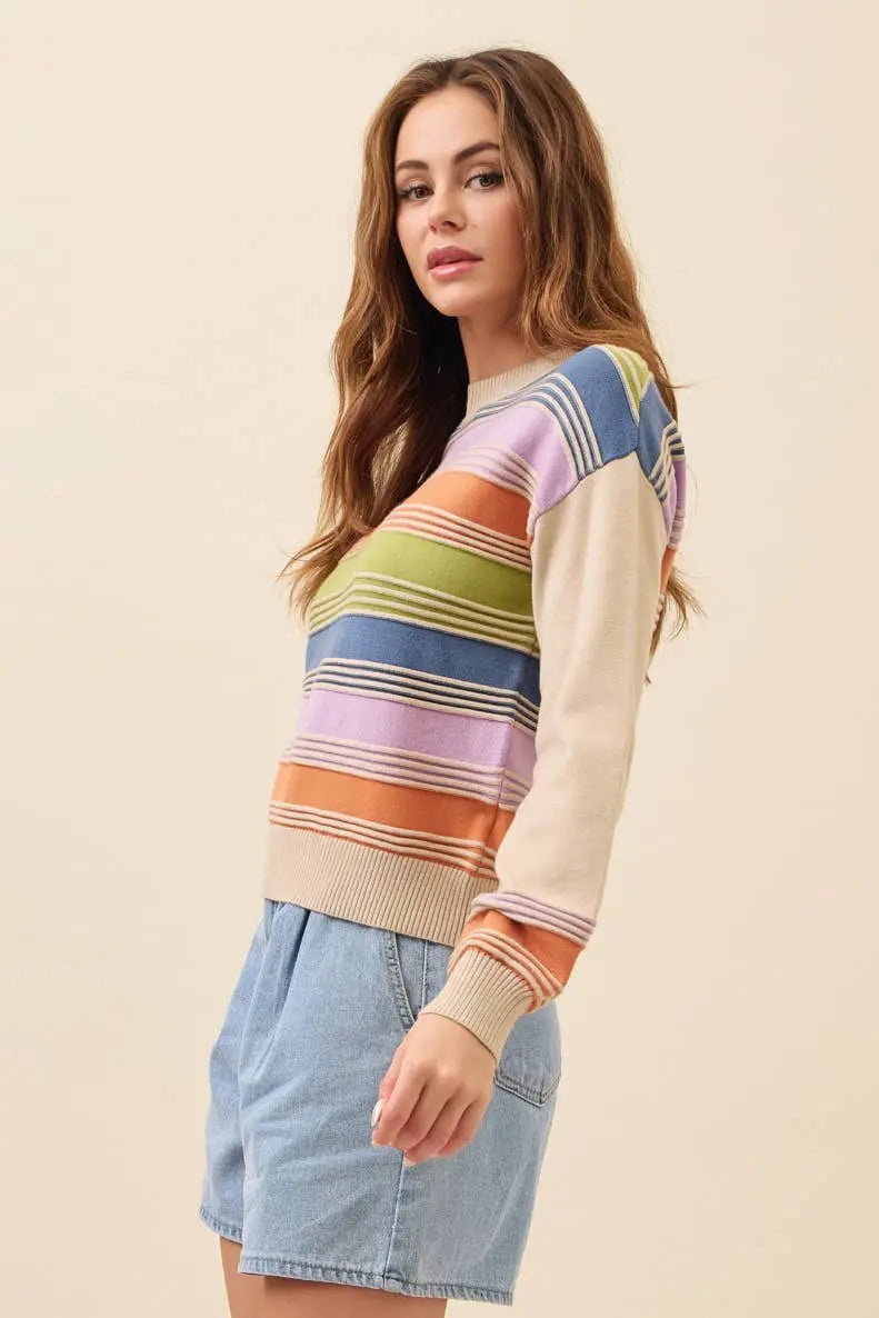 THE JESS COLOR BLOCK SWEATER