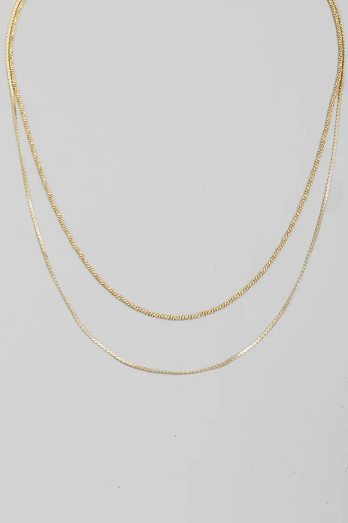 DAINTY LAYERED CHAIN NECKLACE