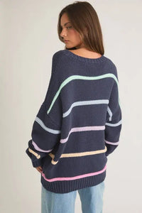 STRIPE LONG SLEEVE SWEATER