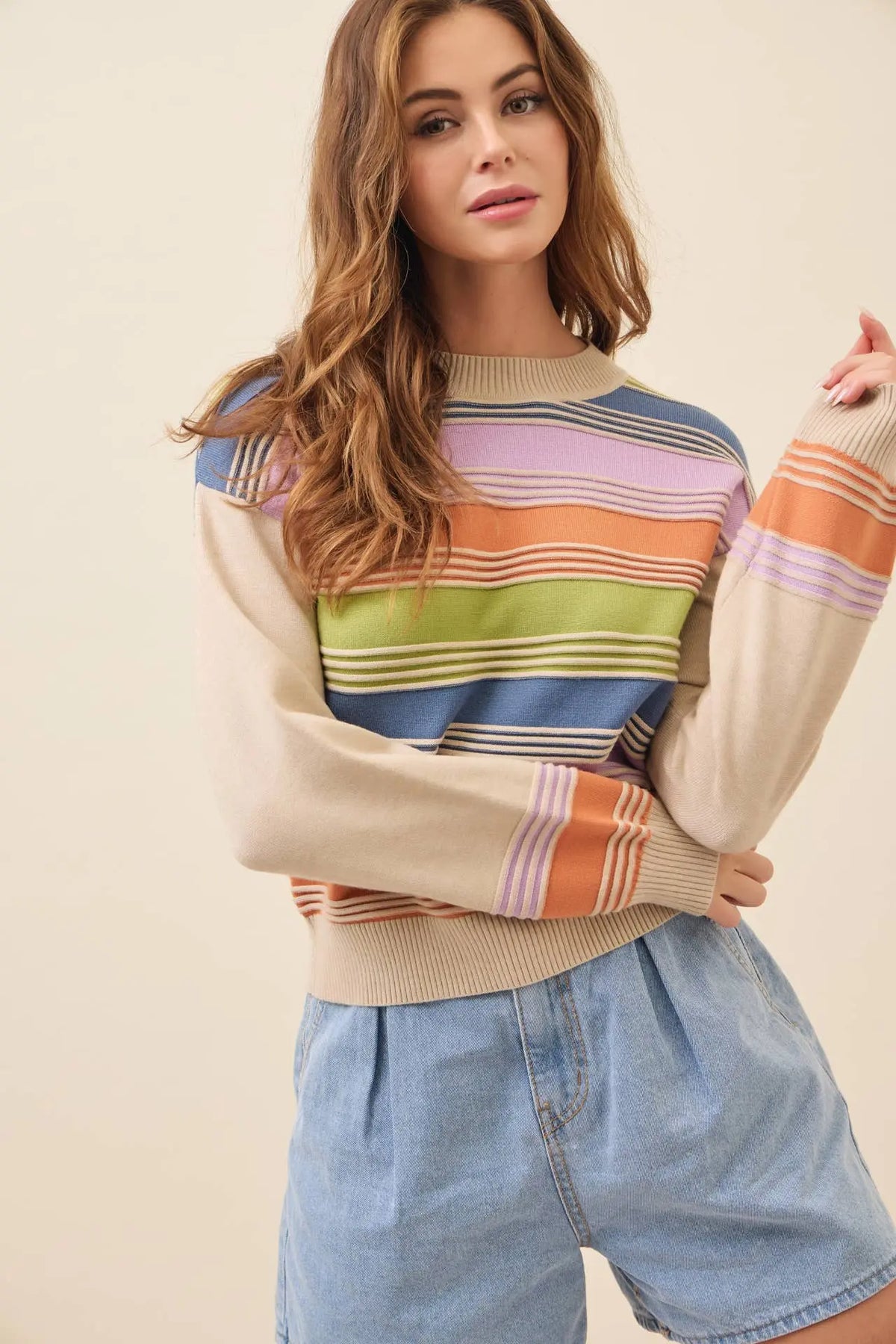 THE JESS COLOR BLOCK SWEATER