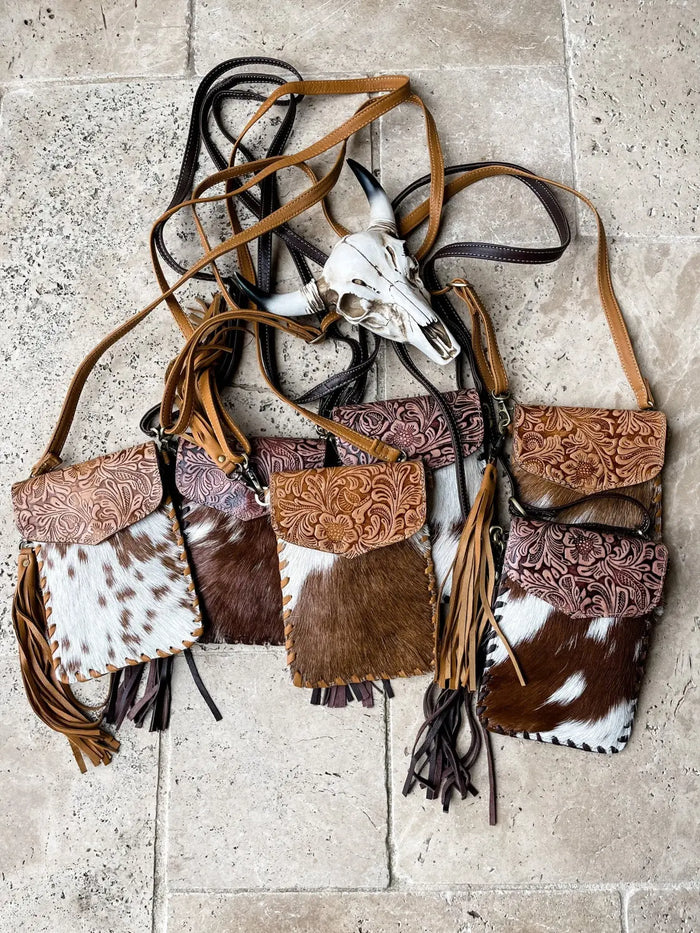 WESTERN LEATHER PHONE CROSSBODY