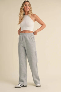 COZY FLEECE WIDE LEG SWEATPANTS