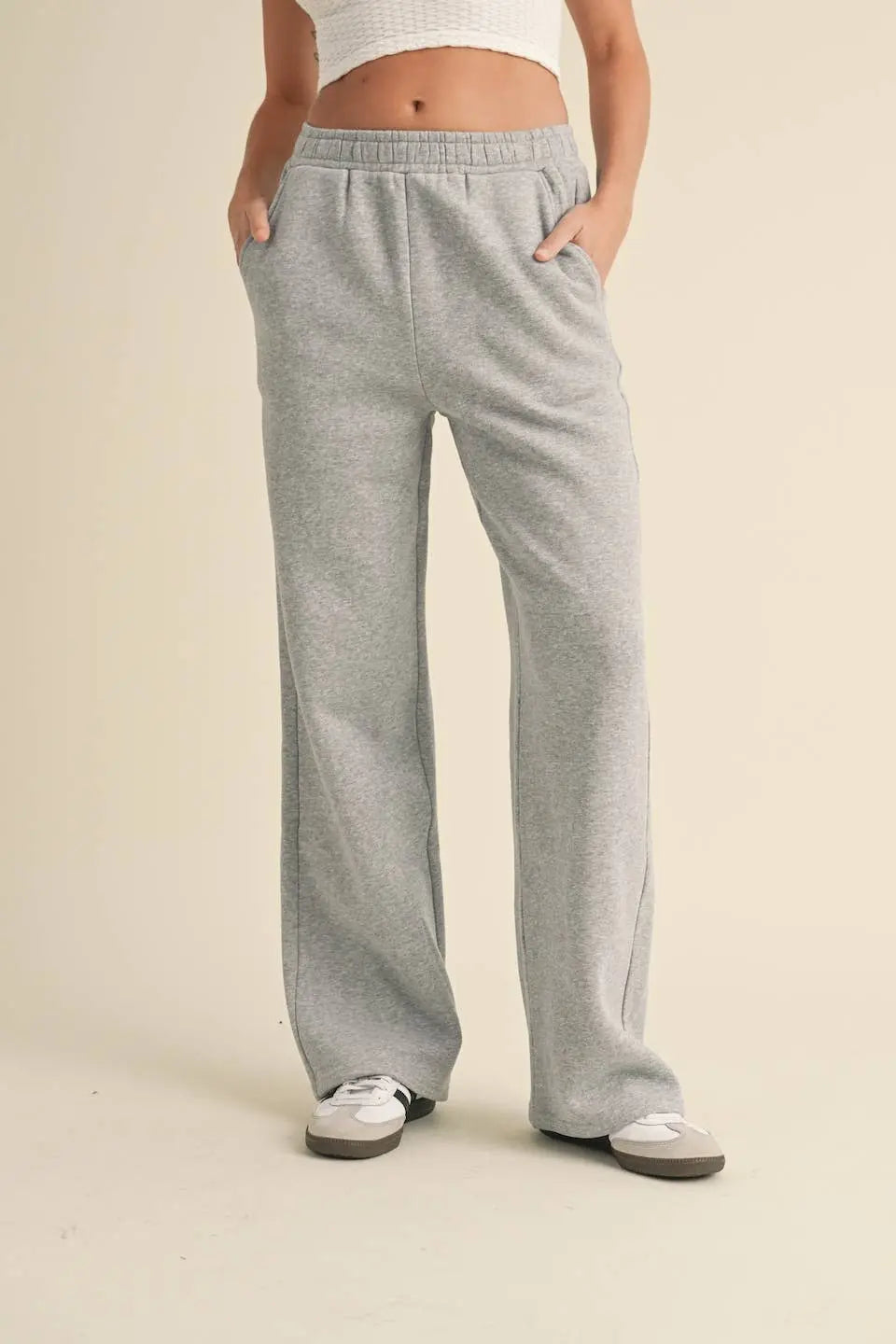 COZY FLEECE WIDE LEG SWEATPANTS