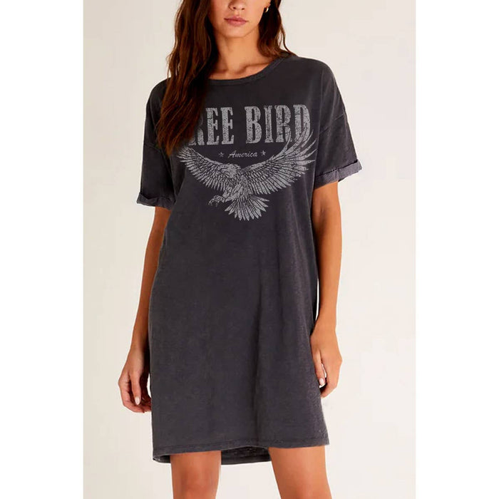 FREE BIRD MINERAL GRAPHIC DRESS