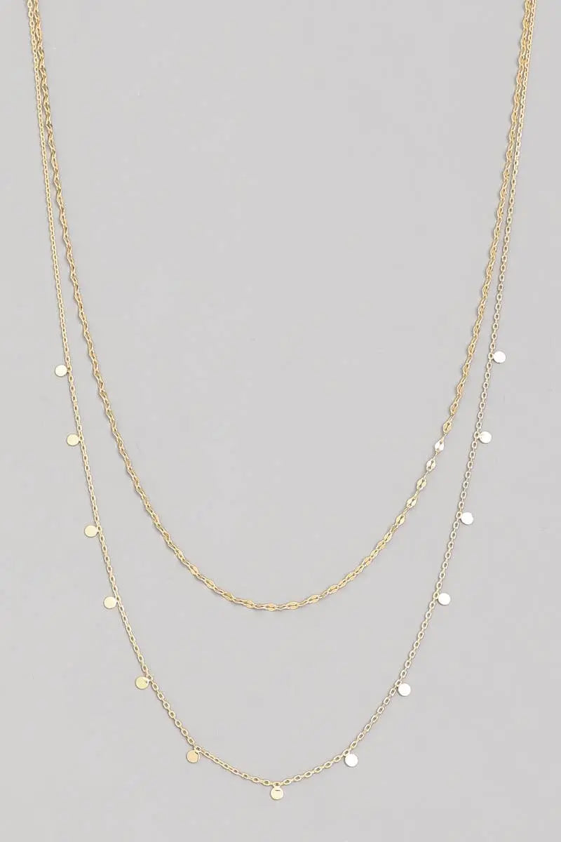 DAINTY LAYERED COIN NECKLACE