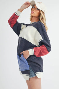 RUGBY COLOR BLOCK PULLOVER