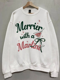 MERRY MARTINI CHRISTMAS GRAPHIC SWEATSHIRT