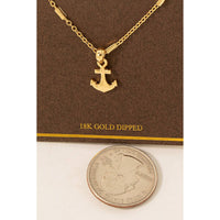 Gold Dipped Anchor Pendant Necklace - UNCOMMON REIGN