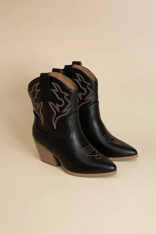 THE BLAZING WESTERN BOOTIE-BLACK