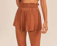 CAGNAC SMOCKED WAIST SHORTS - UNCOMMON REIGN