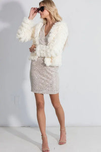 FAUX FUR JACKET-IVORY - UNCOMMON REIGN