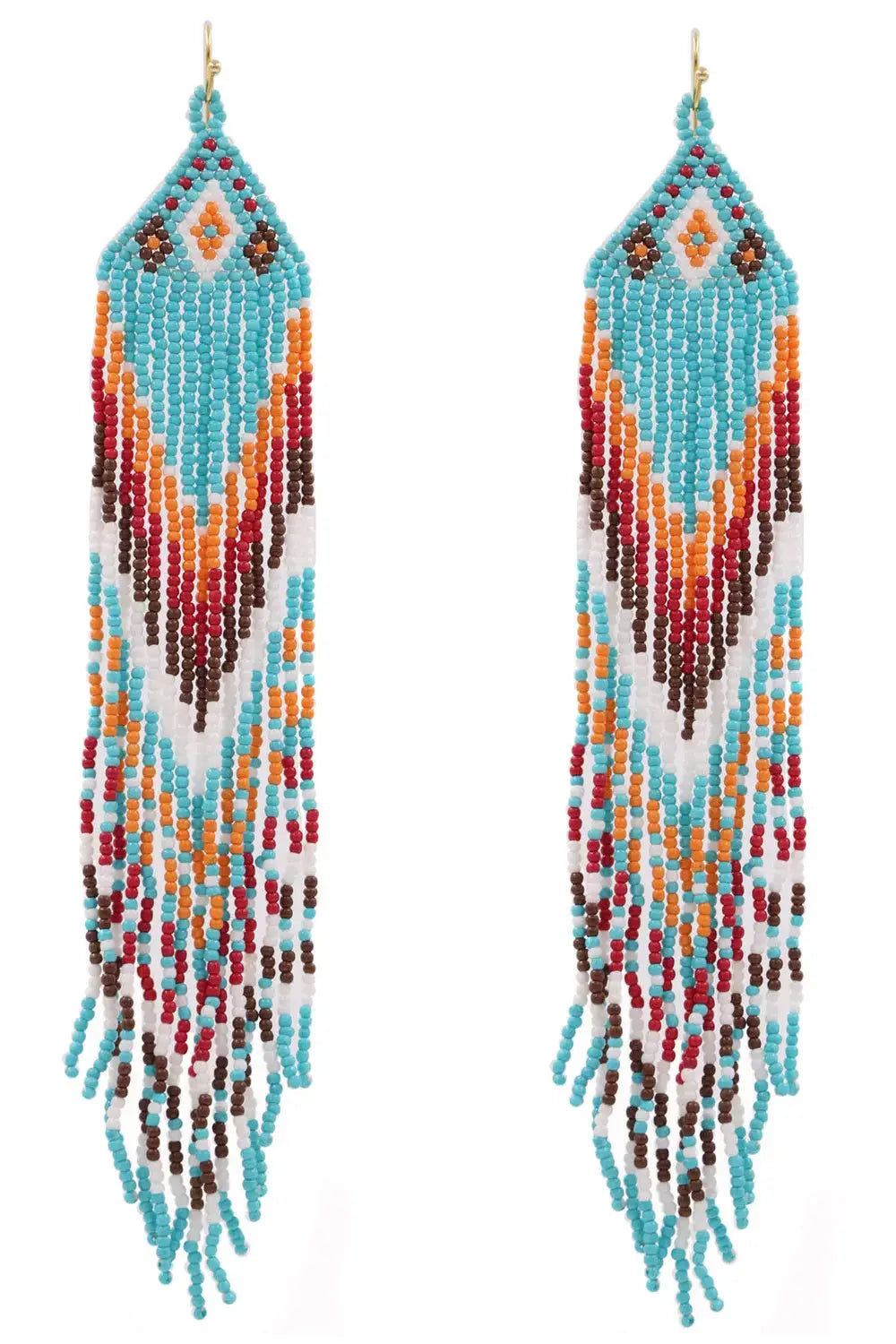 MULTI COLOR BEAD TASSEL DROP EARRINGS Uncommon Reign