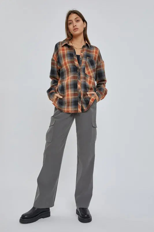 OVERSIZED BOYFRIEND FLANNEL - CURVES Uncommon Reign