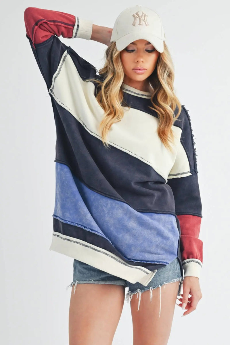 RUGBY COLOR BLOCK PULLOVER