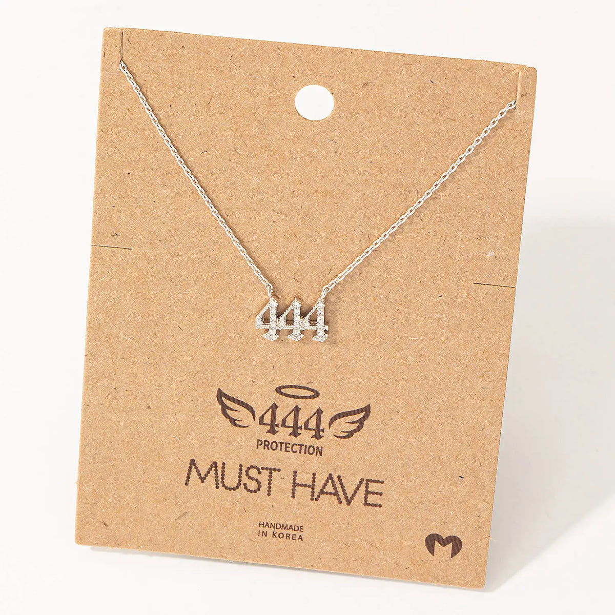 444 ANGEL NUMBER PENDANT NECKLACE