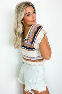 CROCHET LACE TOP