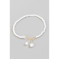 BEADED PEARL BOW BRACELET