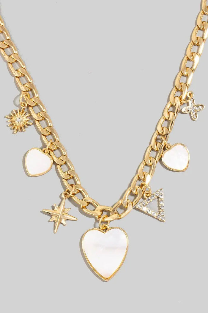 HEARTS & STARS CHARM NECKLACE